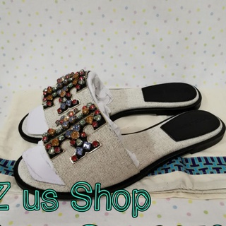 TORY BURCH INES EMBELLISHED SANDALS us7.5 .