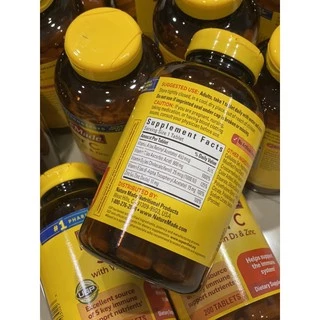 Nature Made Super C Exp.08/27(แพ็กเกตใหม่รูปแรกนะคะ)VitaminD + zinc Complex 200 Tablets