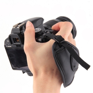 【ราคาต่ำสุด】สายคล้องข้อมือกล้องหนัง PU ใหม่สำหรับกล้อง SLR DSLR