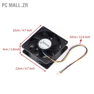 Pc Mall.Zr พัดลมระบายความร้อน Dc 12V 2.7A 6000Rpm 4 Pin แบบเปลี่ยน สําหรับ Antminer S7 S9