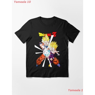 เสื้อยืดผ้าฝ้ายพิมพ์ลายขายดีGoku Gohan Kamehame Essential T-Shirt ดราก้อนบอล Dragon Ball พิมลาย ผู้หญิง เสื้อยืดผู้ชาย เ