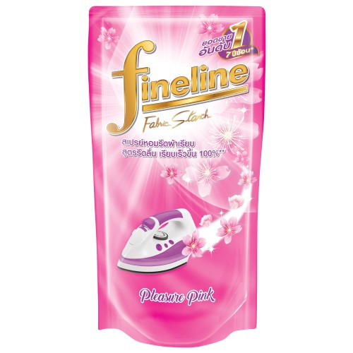 Fineline ไฟน์ไลน์น้ำยารีดเรียบชมพู ถุงขนาด 500 มล.กลิ่นพลีสเชอร์พิ้งค์