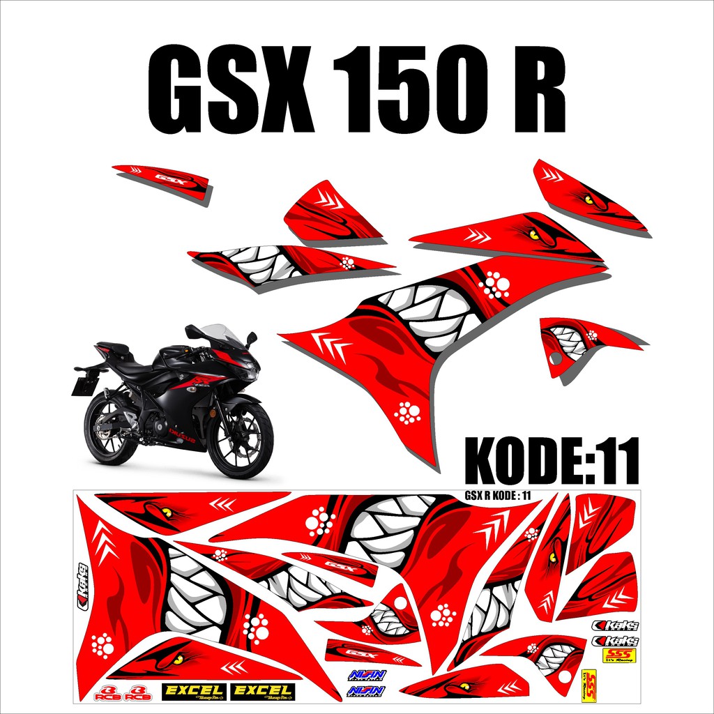 GSX 150 R - GSX R Variation Striping สติกเกอร์ LS -11 ออกแบบ