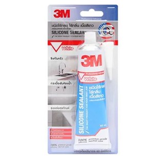 ซิลิโคนชนิดไร้กรดป้องกันกันเชื้อรา 3M 60 มล. สีขาว