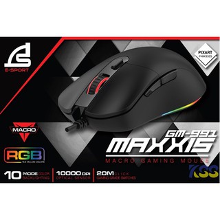 🙏เม้าส์เกมมิ่งราคาไม่แรง SIGNO E-Sport MAXXIS Macro Gaming Mouse รุ่น GM-991 (Black)