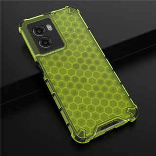 เคสสำหรับ Realme Narzo 50 5G Case พลาสติกแบบแข็ง Shockproof Honeycomb Clear Phone Casing Realme Narzo50 5G Back Cover