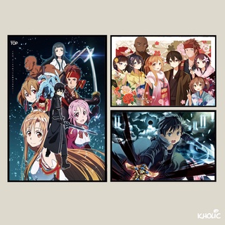 จิ๊กซอว์ไม้ รูปอนิเมะ Sword Art Online SAO 300 520 1000 ชิ้น