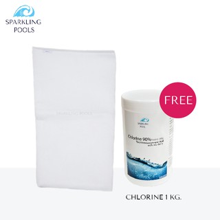 ถุงกรองสระว่ายน้ำ POOL FILTER BAG 52cm. 5 MICRON 1 ใบ + FREE! คลอรีน 90% ปรับสภาพน้ำ สระว่ายน้ำ เกรดยุโรป ชนิดก้อน 1 กก.