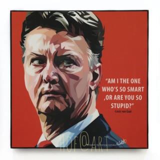 Louis van Gaal หลุยส์ ฟาน กัล Manchester แมนเชสเตอร์ แมนยู รูปภาพ​ติด​ผนัง​ pop art ฟุตบอล​ กรอบรูป​​ ของขวัญ รูปภาพ