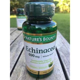 Echinacea 400mg 100 แคปซูล (Natures Bounty) ทางเลือกในการเลี่ยงใช้ยาปฏิชีวนะ เสริมภูมิคุ้มกันด้วยสารสกัดเอ็กไคนาเซีย