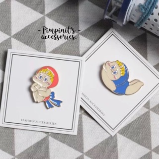 🇹🇭 พร้อมส่ง : 👩🏼 เข็มกลัดเซ็ทเด็กสาวใส่ชุดว่ายน้ำ | Little Girl Wear Swimming Suit Enamel Brooch Pin Set.