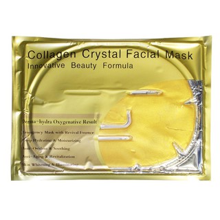 Collagen Crystal Facial Maskแผ่นมาส์กหน้า คอลลาเจาสูตรผสมทองคำ