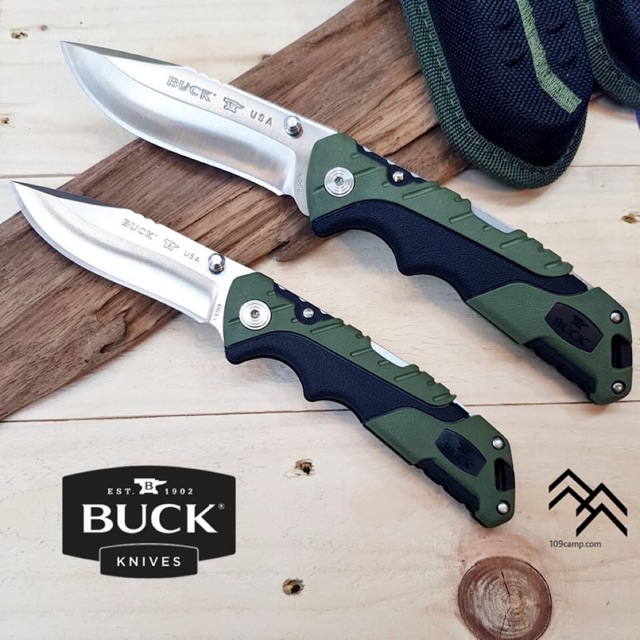มีด BUCK รุ่น 659 Pursuit Fording มีดพับขนาดใหญ่ พร้อมกระเป๋า สามารถใช้งานได้ทุกที่ น้ำหนักเบา ผลิต 