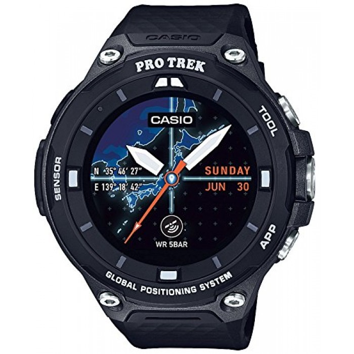 Casio ProTrek WSD-F20-BK Smart Outdoor Watch with GPS Android Wear 2.0 - Black