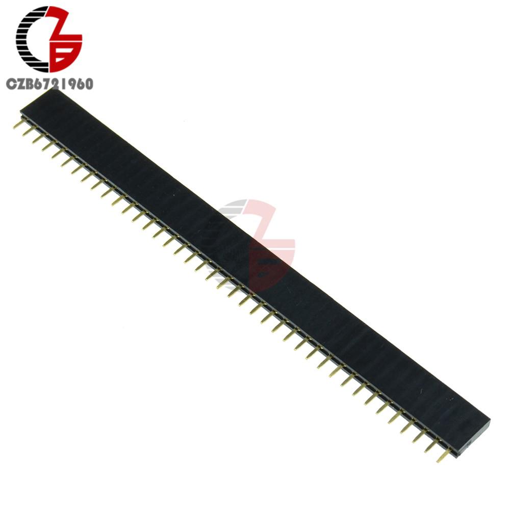 10 ชิ้น 40 pin 2 . 54 มม. female single row pin header อุปกรณ์สายเคเบิ้ลเชื่อมต่อ 40 pin diy สําหรับ arduino