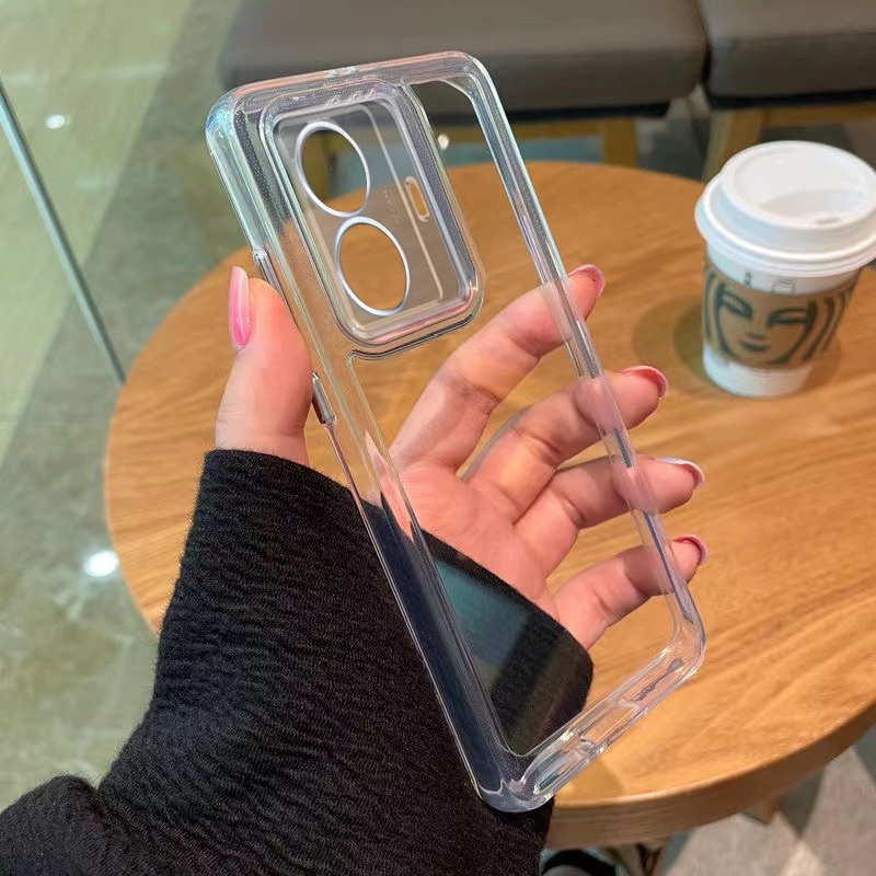 เคส Vivo T1 5G เคส Vivo Y21 Y21T Y33S เคส โทรศัพท์มือถืออะคริลิค แบบแข็ง ป้องกันกระแทก หรูหรา สําหรับ Space Clear Case