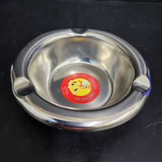 ที่เขี่ยบุหรี Ashtray ทำจากแสตนเลส เส้นผ่าศูนญ์กลาง 12 cm ถอดล้างทำความสะอาดได้ง่าย