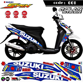 สติกเกอร์รูปลอก ลาย Suzuki Spin 125 Moto GP Spin GP สําหรับติดตกแต่งรถยนต์ | หมุน 125 R | สปิน 125 NR | สติกเกอร์รูปลอก Suzuki Step 125 | สติกเกอร์รูปลอก แบบหมุน | สปินปอกเปลือก | สติกเกอร์หมุน | Spin Lis 01