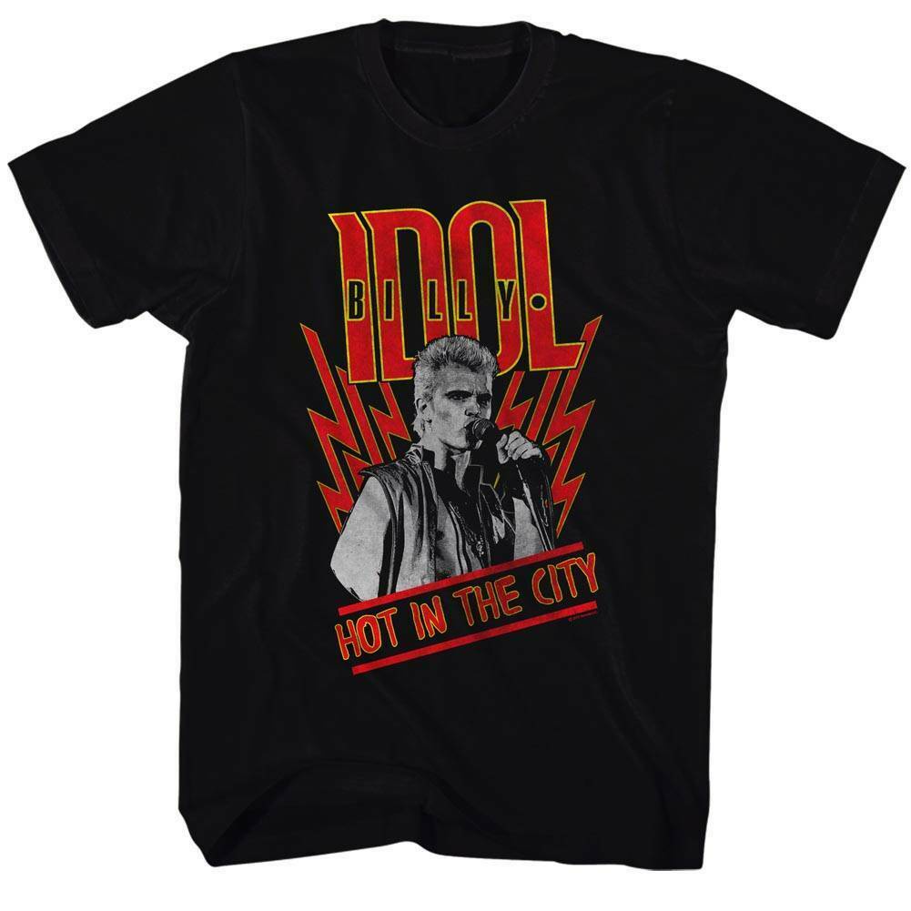 Billy Idol In The City Black Regular เสื้อยืดสบาย Gildan Brand Tee