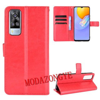 เคสสำ Vivo Y31 2021 Case Flip PU Leather Phone Casing VivoY31 2021 คสโทรศัพท์มือถือ Back Cover