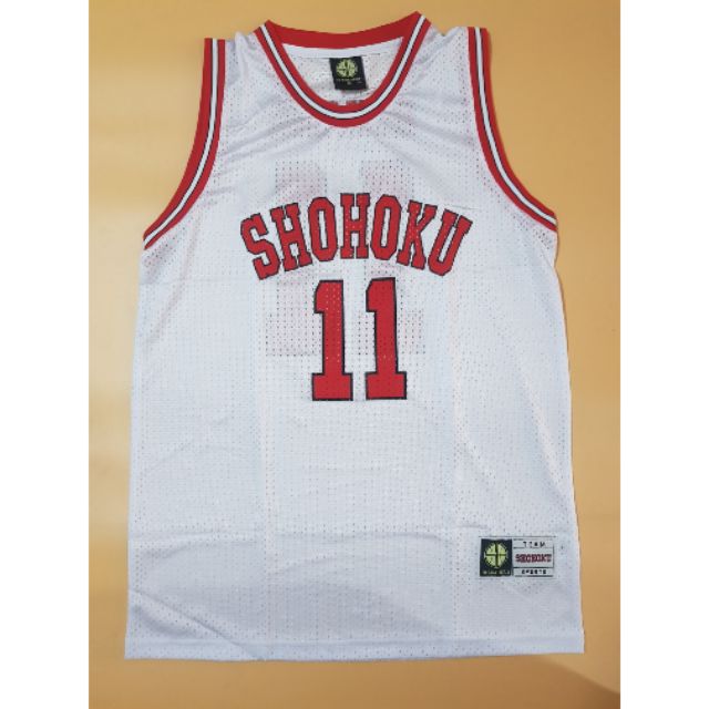 เสื้อบาส slam dunk สีขาวเบอร์ 11
