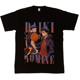 เสื้อยืด พิมพ์ลายการ์ตูนอนิเมะ Daiki Aomine Kuroko No Basketball Homage Series สําหรับผู้ชาย