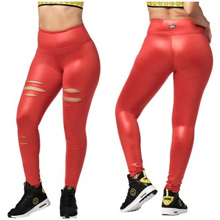 Zumba Wear : Zumba Slashed High Waisted Long Leggings (กางเกงเลคกิ้งออกกำลังกายซุมบ้าและโยคะ)