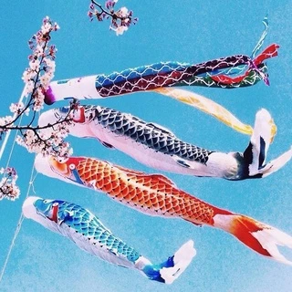 BERSY Windsock 40/70/100 ซม.Yard Decor กลางแจ้งสไตล์ญี่ปุ่นปลาคาร์พธง