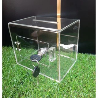 กล่องtip box กล่องใส่เงิน กล่องบริจาคเงิน