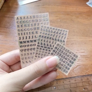 [S3] SAWAKOshop.hk | ของตกแต่ง | สติกเกอร์ตัวอักษรนูน 3D ALPHABET STICKERS (3 มม.) | A-Z / a-z / 0-9
