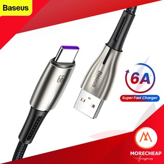 🔥ถูก/แท้🔥Baseus สายชาร์จ 6A Type-C รองรับ SuperCharge 66W Type C Cable