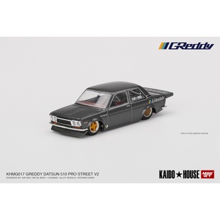 MINI GT 1/64 No.017 Datsun 510 Pro Street GREDDY Gun Metal Grey KHMG017