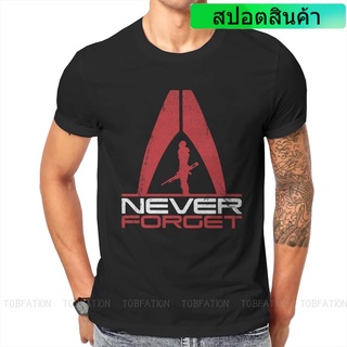 เสื้อยืด พิมพ์ลาย Never Forget Shep Unique Mass Effect Commander Shepard Asari Game คุณภาพ แบบสร้างสรรค์