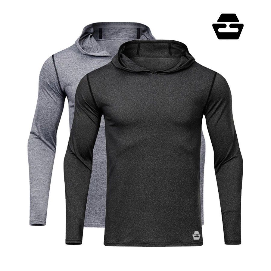 Men Sport PulloverHood closed แขนยาวยืด