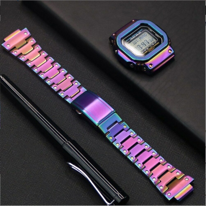 สายนาฬิกาข้อมือสแตนเลสสําหรับ Casio G-Shock Dw-5600 Dw5610 5600E 6900 Gwm5610