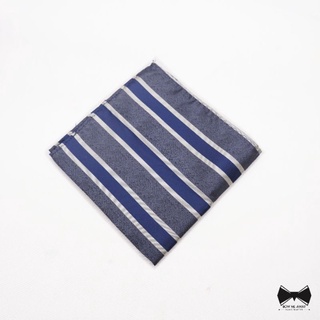 ผ้าเช็ดหน้าสูทเทา-น้ำเงิน-GreyandNavyBlue Pocket square