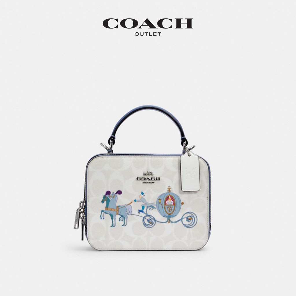 Coach Collaboration Series Disney Ole กระเป๋าถือ Cinderella Messenger Bag กระเป๋ากล้องของแท้ 100%