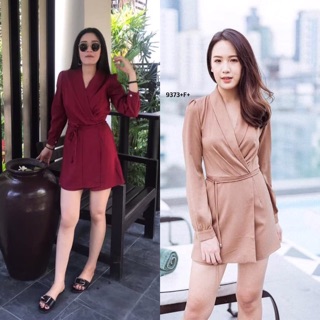 GN9373 **รบกวนสอบถามก่อนสั่งซื้อจ้า** Jumpsuit จั้มสูทแขนยาวขาสั้น