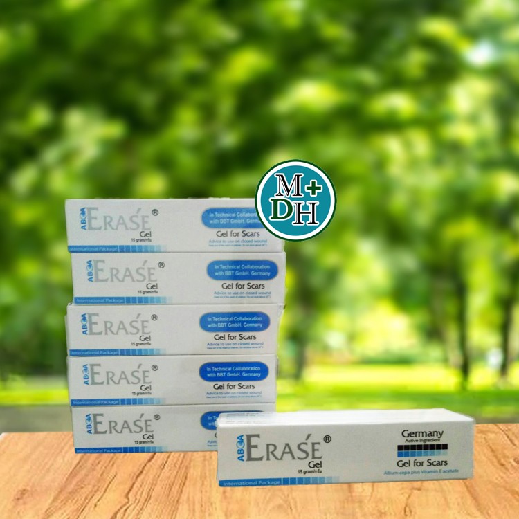 Erase Gel For Scar 15 กรัม เจลลดรอยแผลเป็น รอยดำจากสิว รอยหลุมสิว 06070