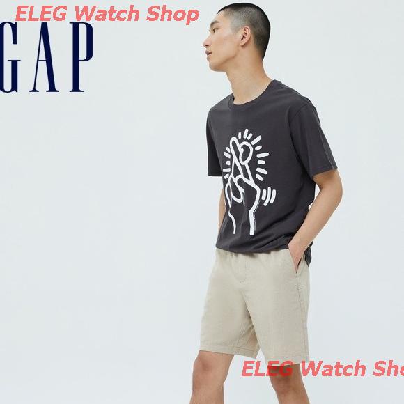 เสื้อยืดลำลอง [Keith Haring] Gap Between Men And Women Pure Cotton Printed Short-sleeved T-shirt 786629 Summer Style Spr
