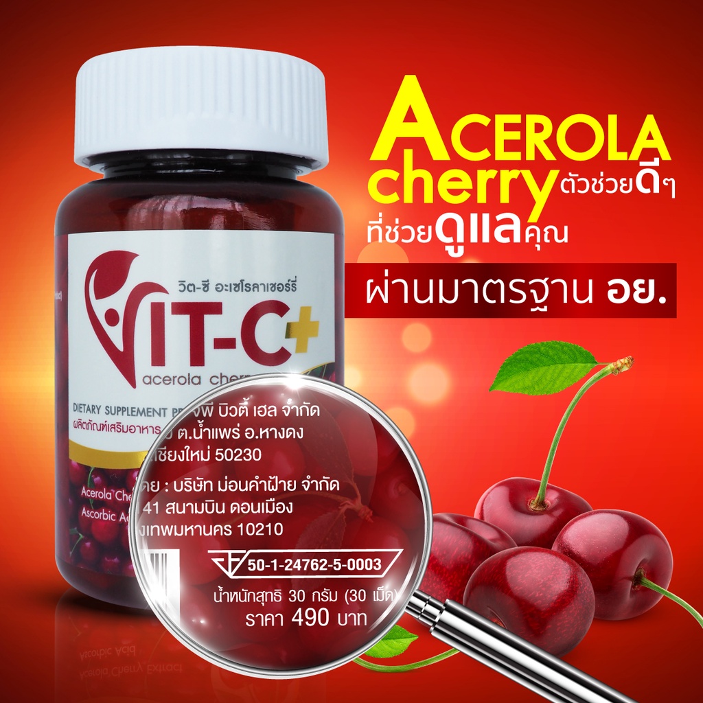 Vit C Plus Zinc วิตามินซีเข้มข้น (30 เม็ด X 1 กระปุก)