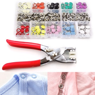 100 ชุด Snap ปุ่ม Snap Fasteners ชุด 10 มม. โลหะห้า-Claw Snaps ปุ่มพร้อม Fastener Pliers