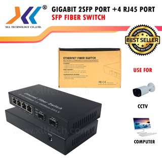 SFP 4 port Ethernet Fiber Switch 10/100/1000รหัส MD010