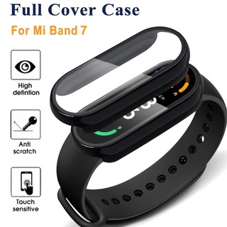 เคสกันรอยหน้าจอ + ฟิล์มกันรอย 3D สําหรับ Xiaomi Mi Band 7 NFC / เคสกรอบกันกระแทก แบบเต็ม
