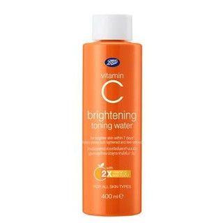 Boots Vitamin C บู๊ทส์ วิตามินซี ไบร์ทเทนนิ่ง โทนนิ่ง วอเตอร์ 400มล. Exp:06/25