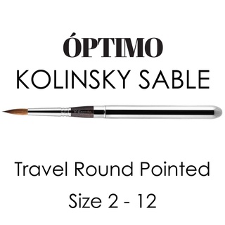 ESCODA พู่กันสีน้ำ สีอคิลิค สีน้ำมัน หัวกลม ขนโคลินสกี้ OPTIMO TRAVEL BRUSH ROUND POINTED KOLINSKY SABLE S/HE21215XXXX