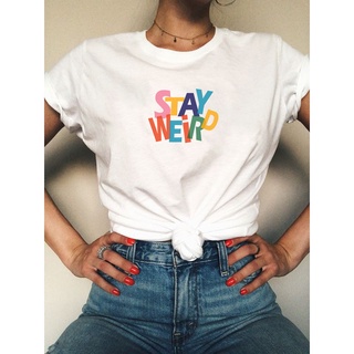 เสื้อยืดสกรีนลาย Stay weird