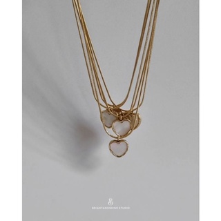 Bright and Shine - WHITE HEART NECKLACE (41 cm.)