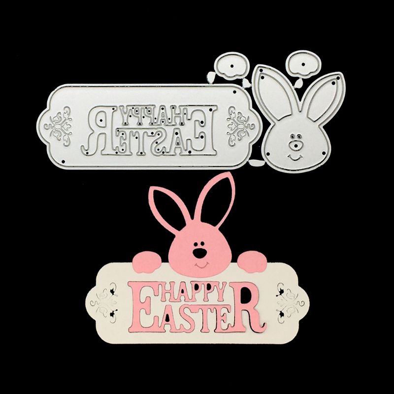 Bow Word Love Card Rabbit Metal Cutting Dies for DIY Scrapbooking Paper Crafts 