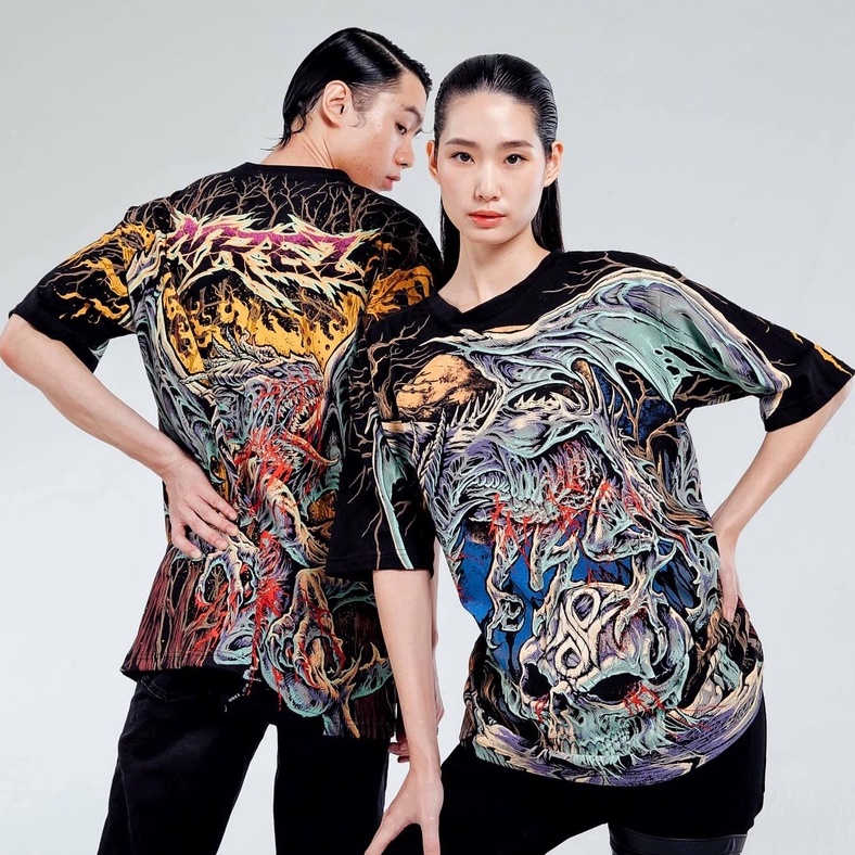 เสื้อยืดOVP NREZ Zombie Dragon